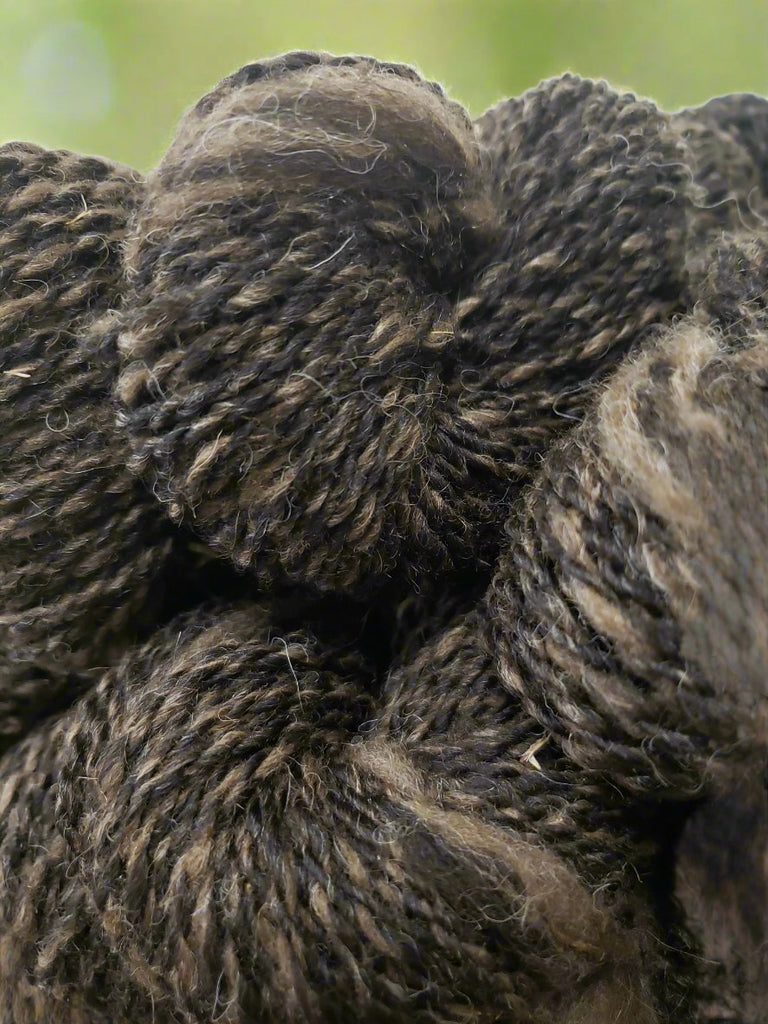 Bison & Dark Lamb's Wool Blend from all Montana Fibers Yarn 6th Run
