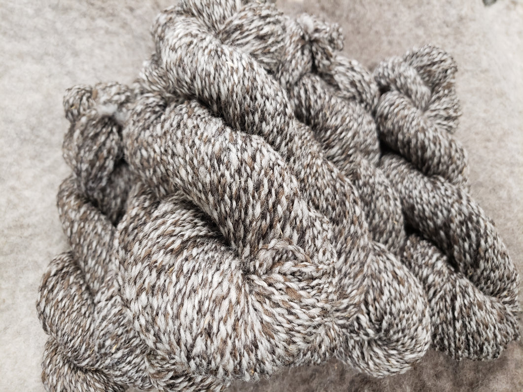 Bison Blend Bulky Yarn Light with White Added All Montana Fibers 6th Run