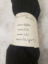 Black Lincoln/Rambouillet Sport Weight Yarn