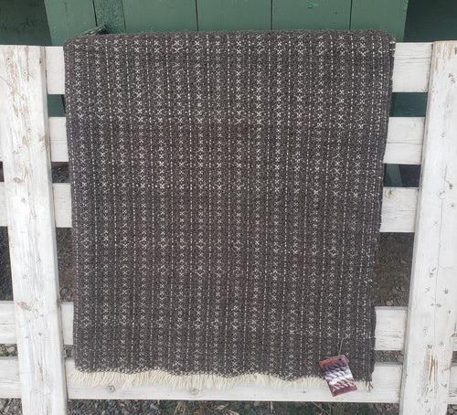 Handwoven Dark Gray Blanket/Throw Farm to Warm!