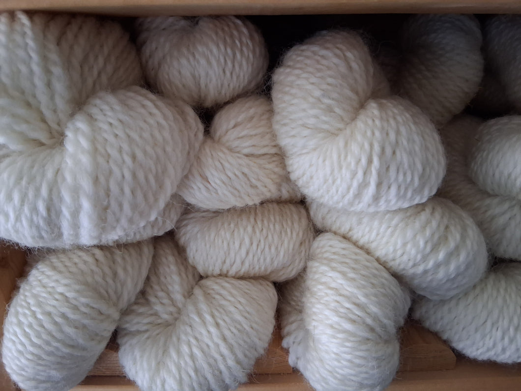 White Bulky Romney/Gotland Yarn  From farm to yarn, right here!