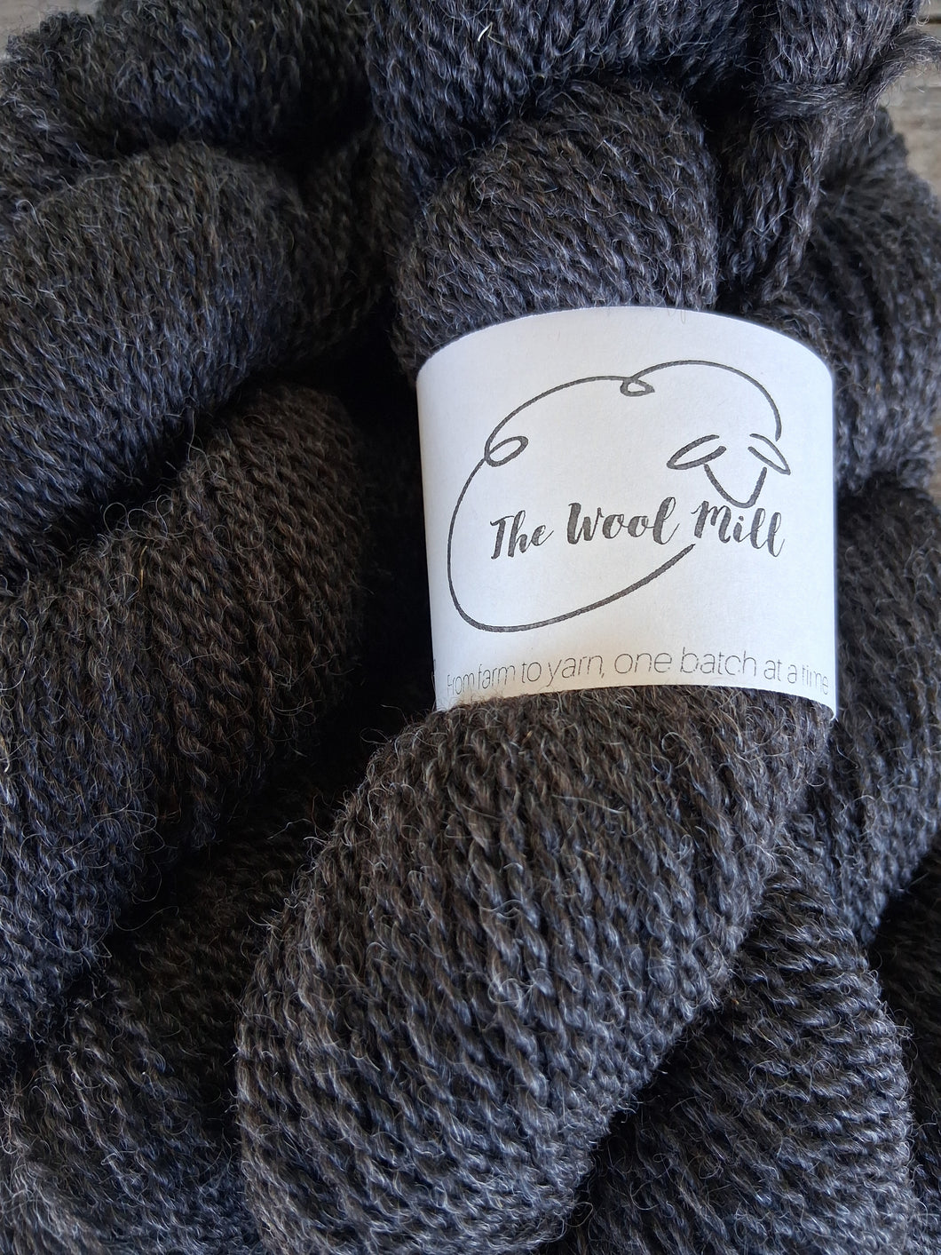 Dark Gunmetal Gray/Black Worsted Yarn