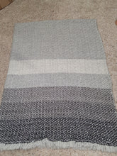 Shades of Gray Wool Throw Blanket 100% Wool Montana Grown and Made