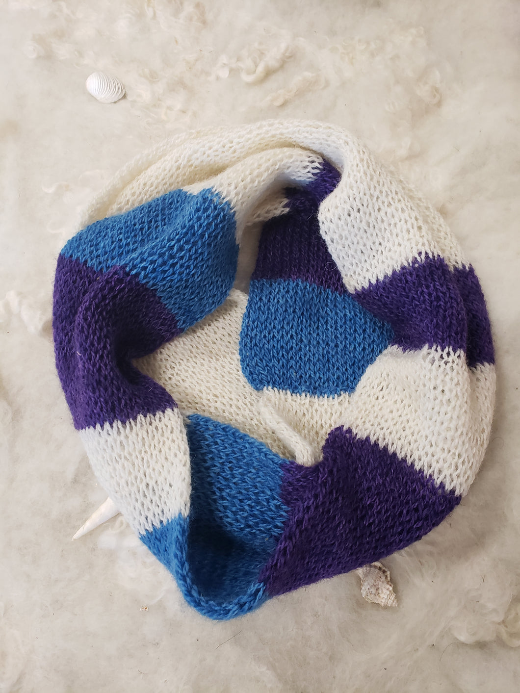 One-of-a-kind Scrap Infinity Scarf In White
